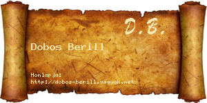 Dobos Berill névjegykártya