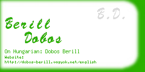 berill dobos business card